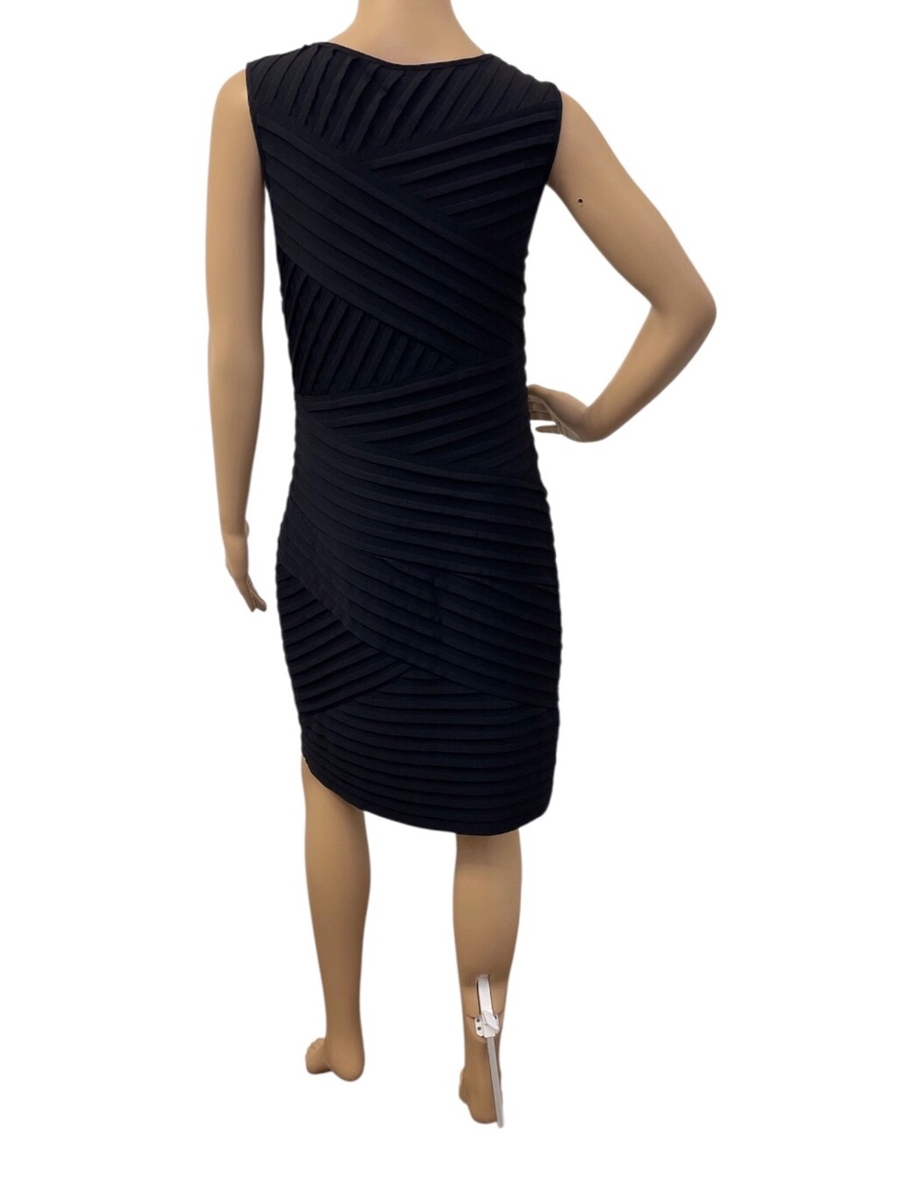 Calvin Klein Black Sleeveless Textured Sheath Dress - Picture 6 of 14